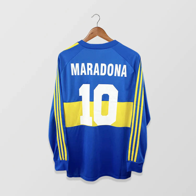 Boca Juniors 1981 Home - Retro Football Shirt - MARADONA 10 - Long Sleeve